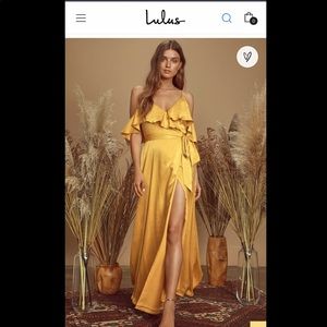 BRAND NEW Yellow lulus Maxi Dress